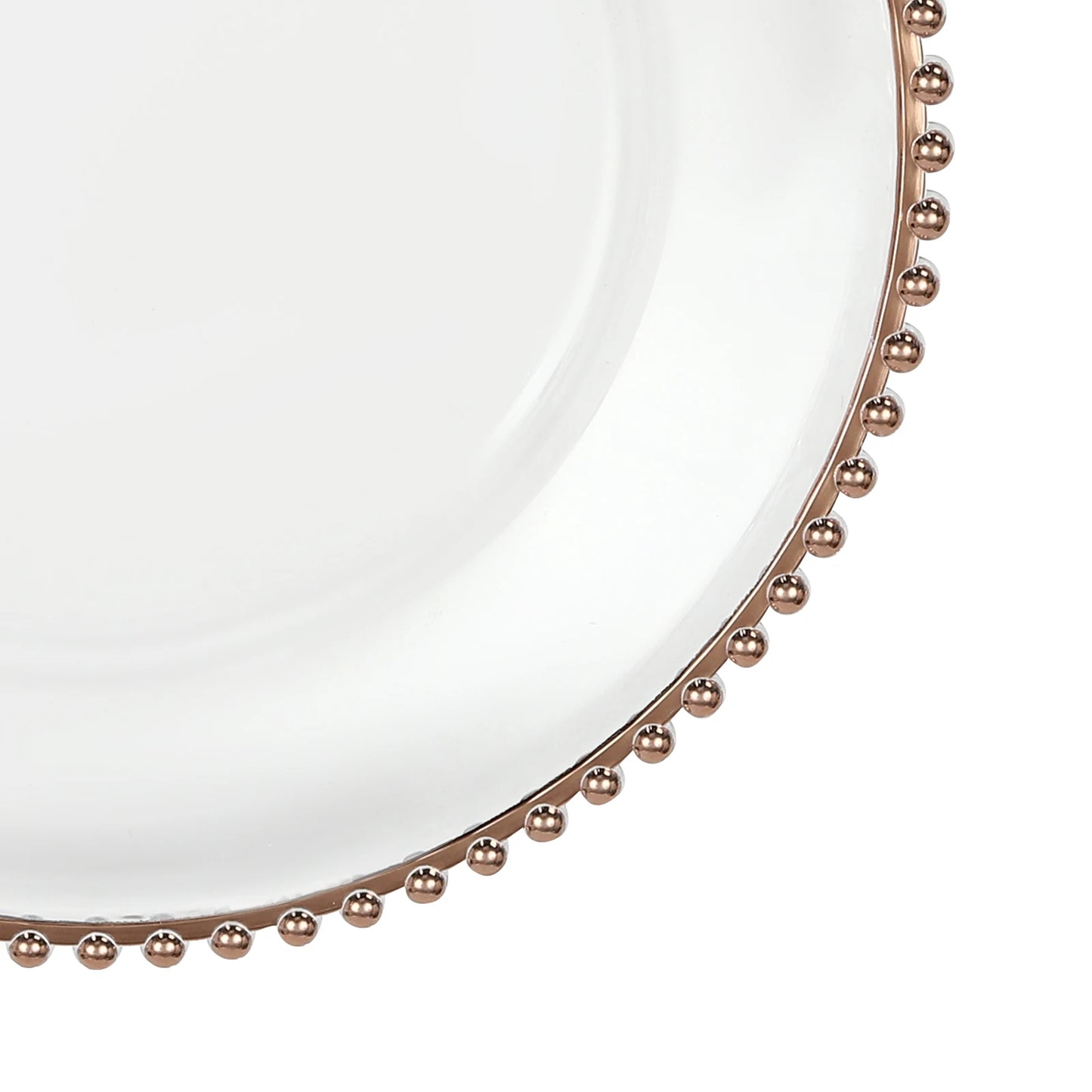 Hignconcerned Beaded Round Charger Plates for Weddings