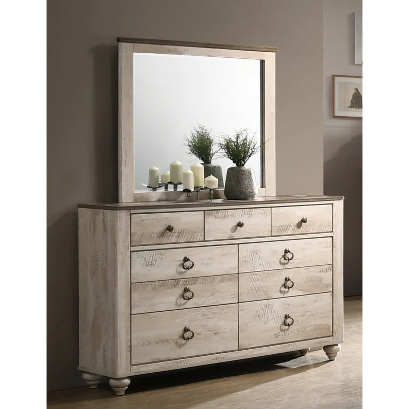 Imerland 4 Piece Bedroom Set Dresser Mirror Nightstand