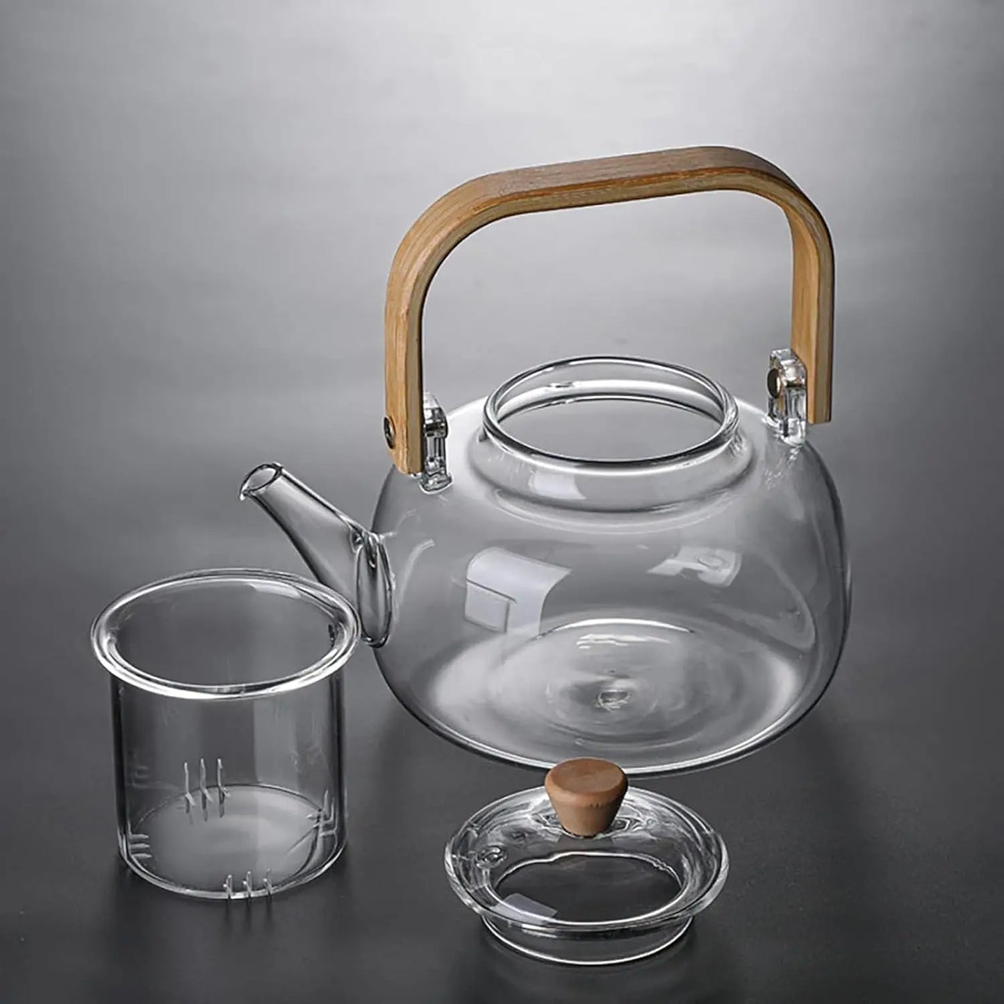 Glass Teapot With Infuser For Stove Top And Microwave Safe