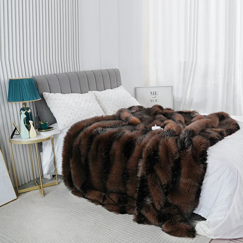 Pipihug B3 Luxury Faux Fur Winter Warm Blanket For Bed Sofa