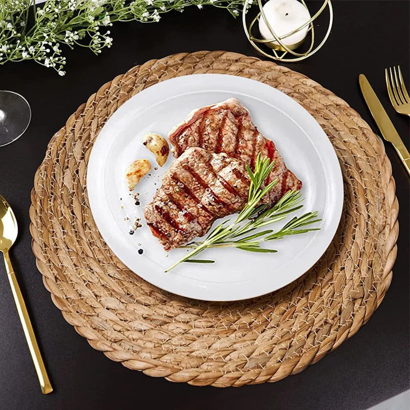 Handwoven Rattan Placemats Round Pot Mats For Dining Decor