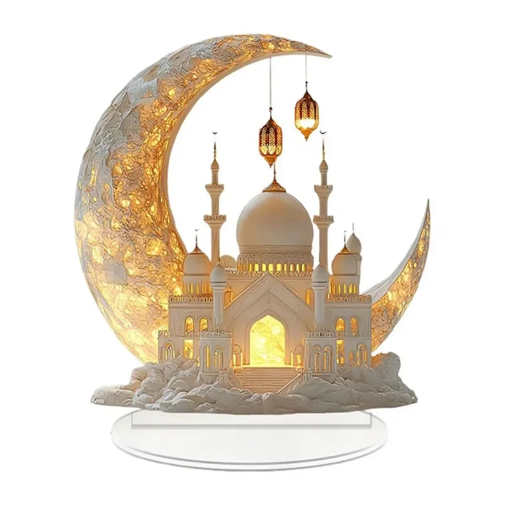 Hign-concerned Ramadan Acrylic Moon Ornaments Eid Mubarak