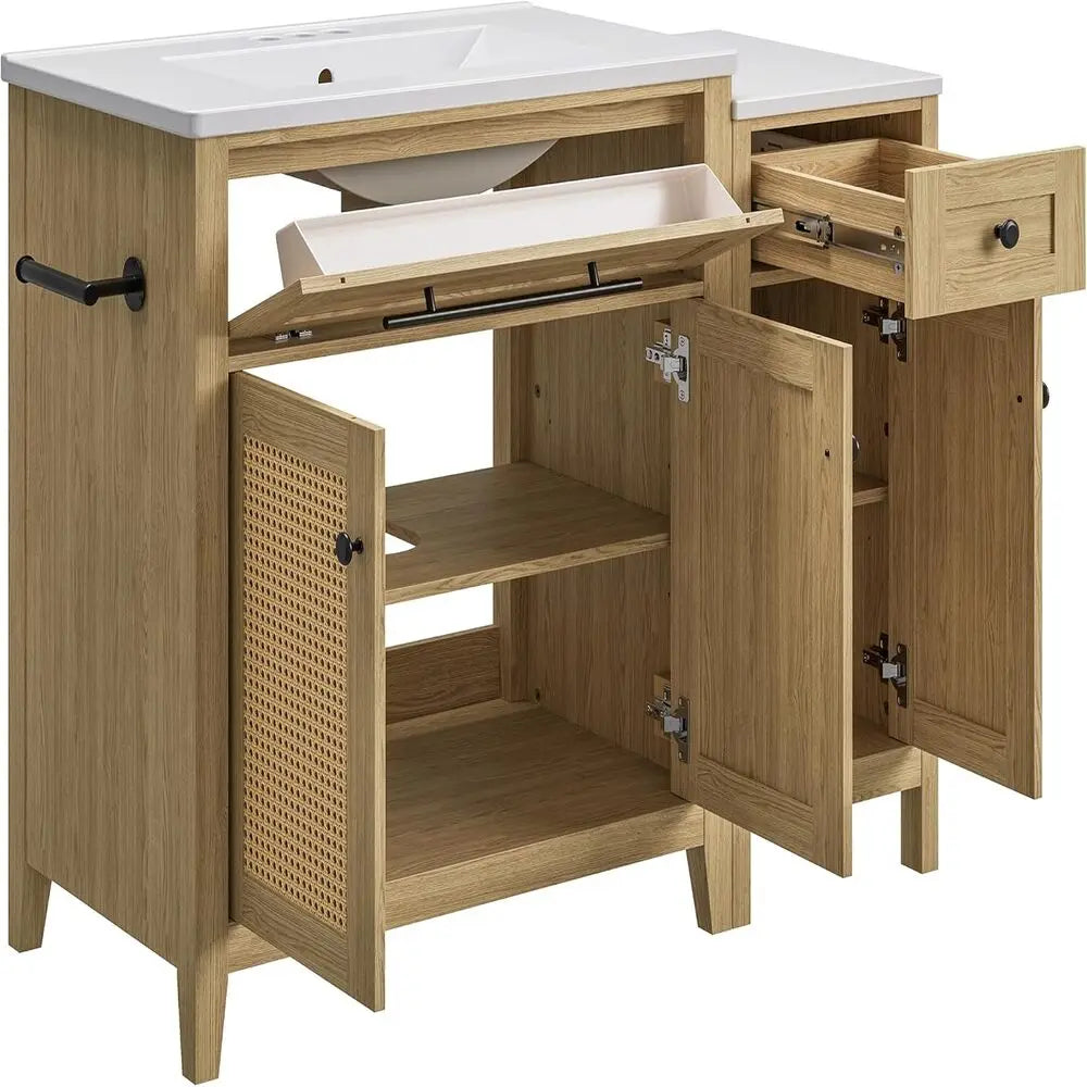 IRONCK Freestanding Vanity With Storage Cabinet And Sink