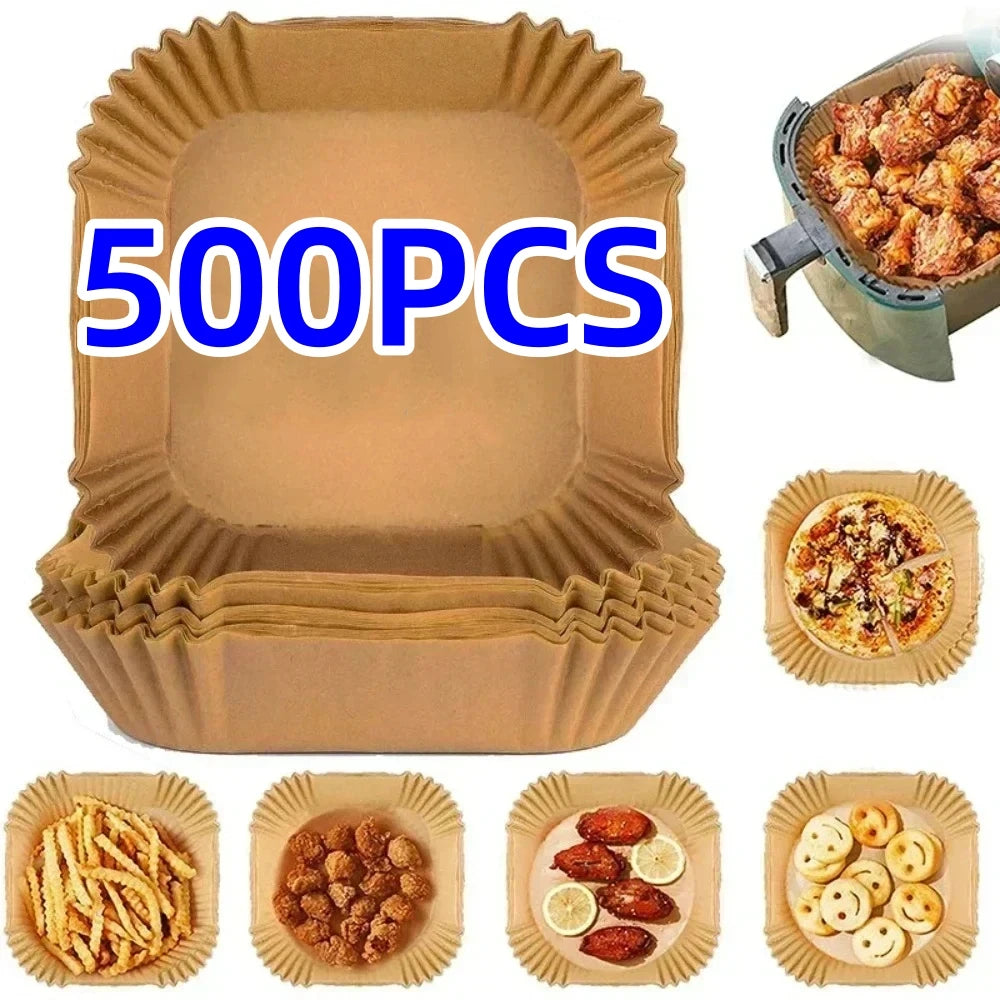 Air Fryer Paper Disposable Square Round Pastry Molds Nonstick Pads