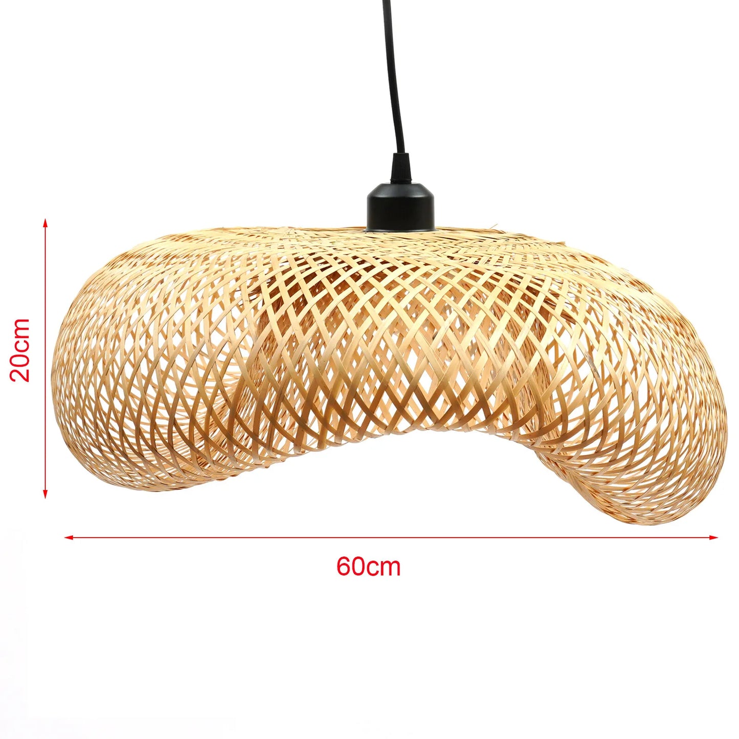 Bamboo Wicker Rattan Pendant Light Asian Ceiling Lamp