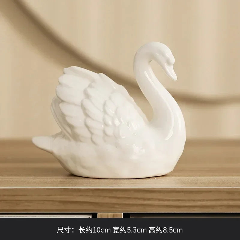 Your Charmed Home Store Lovers Swan Ceramic Trinket Kawaii