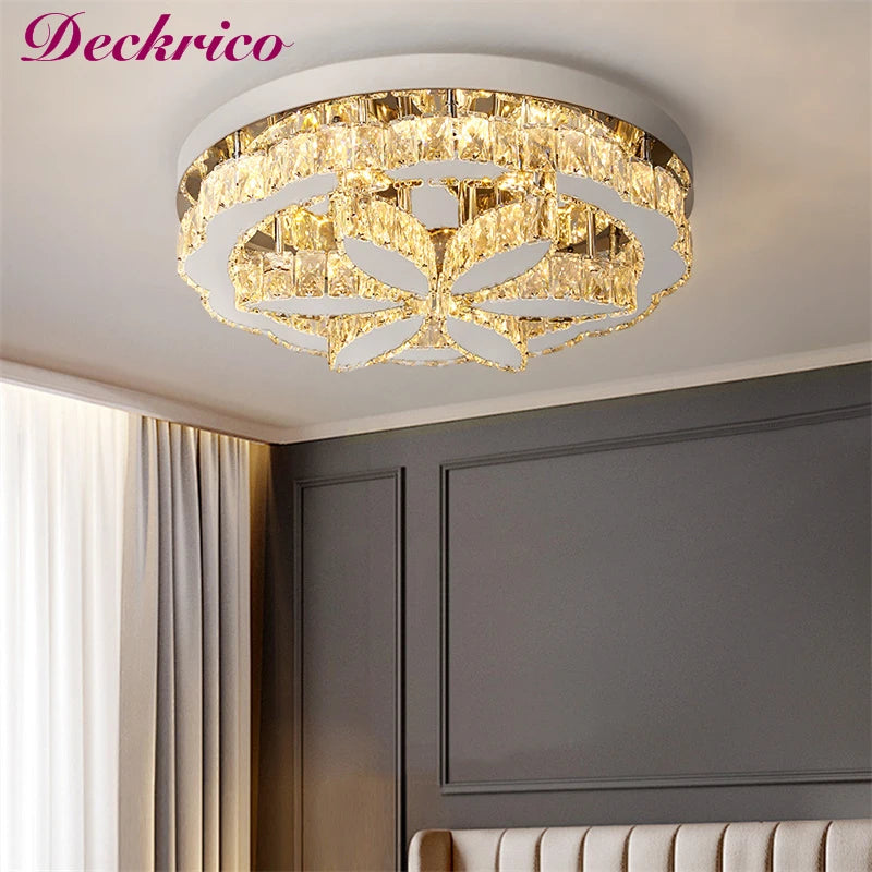 Your Charmed Home Store Deckrico Led Crystal Chandelier