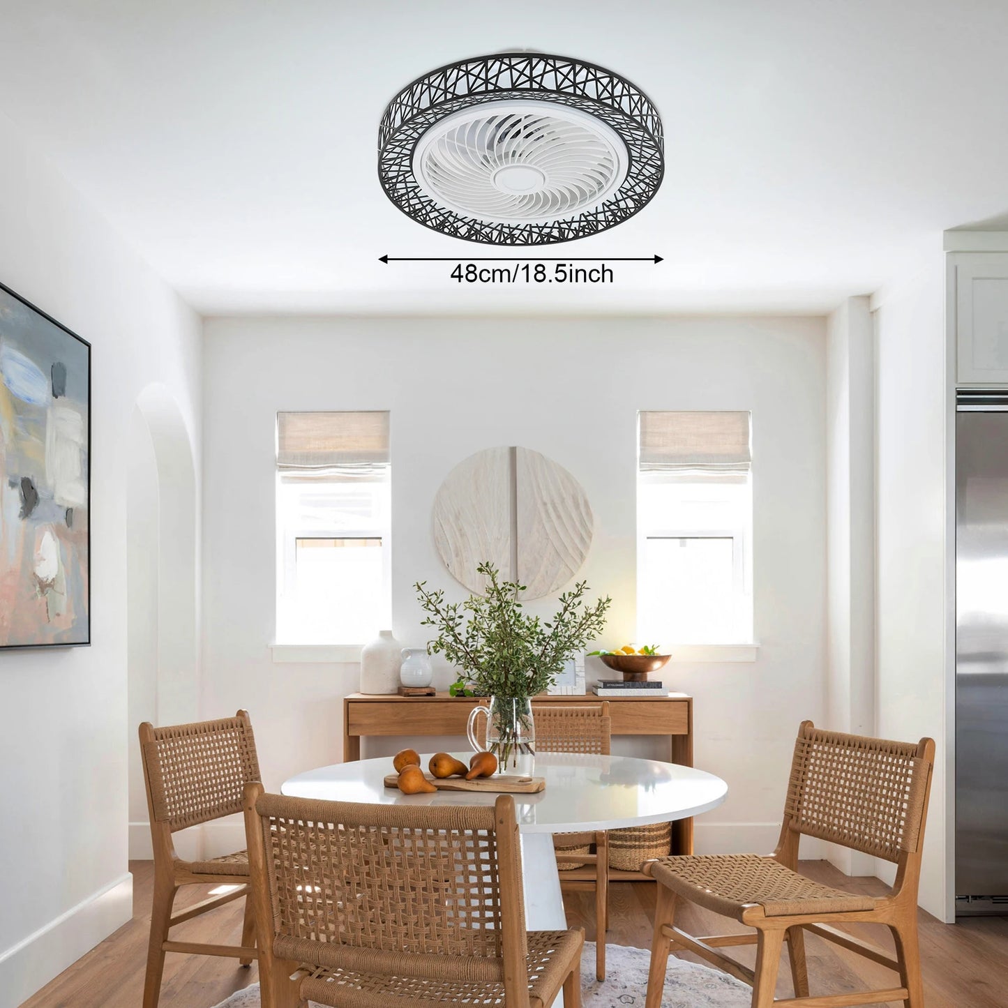 Hign-concerned Ceiling Fan With LED Light Remote Control