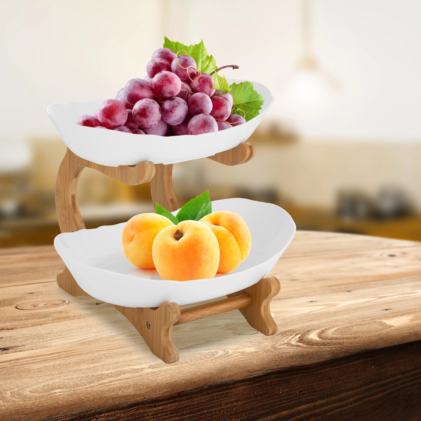 Your Charmed Home Store Two Tier Fruit Bowl Kitchen Counter