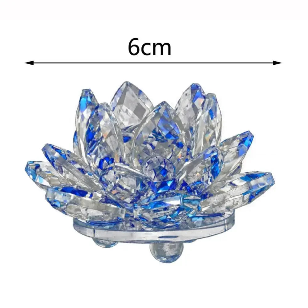 Crystal Lotus Flower Figurine For Home Decor And Gifts