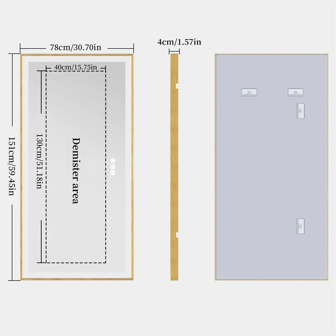LUVODI Fogless Smart Touch Full Body Dressing Mirror