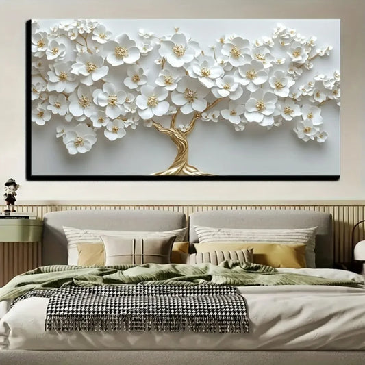 Nordic Flower Oil Painting On Canvas Modern Art Deco Wall