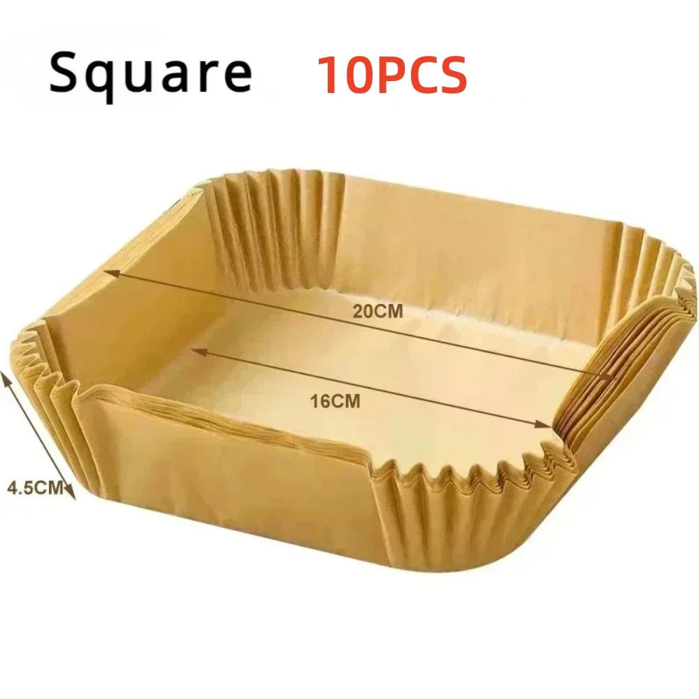 Air Fryer Paper Disposable Square Round Pastry Molds Nonstick Pads