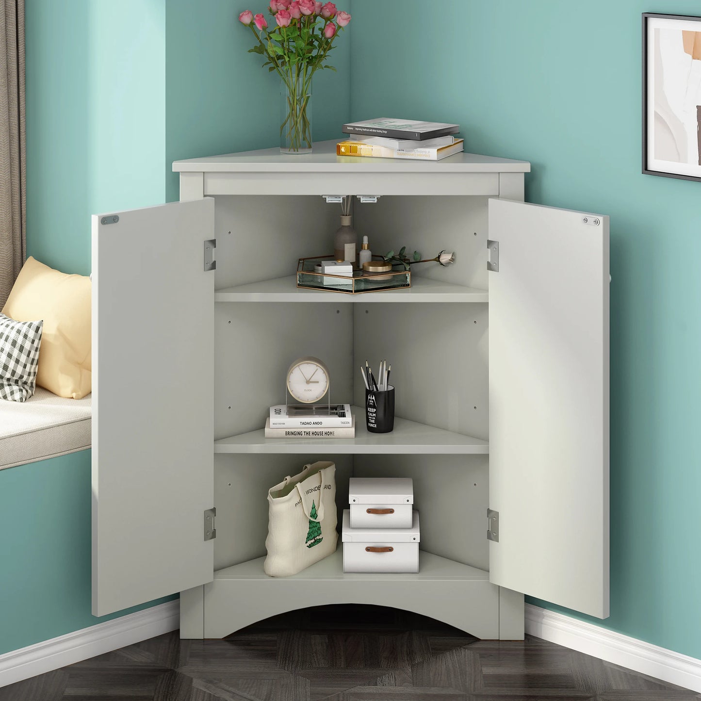 Your Charmed Home Triangle Bathroom Storage Cabinet