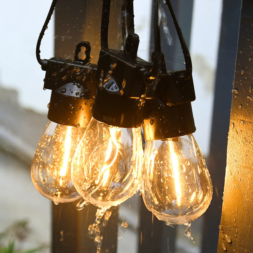 Arbrac 15M LED String Lights Festoon Shatterproof Outdoor