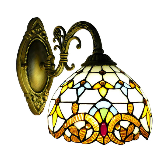 Tiffany Vintage Dome Wall Lamp For Living Room Decor