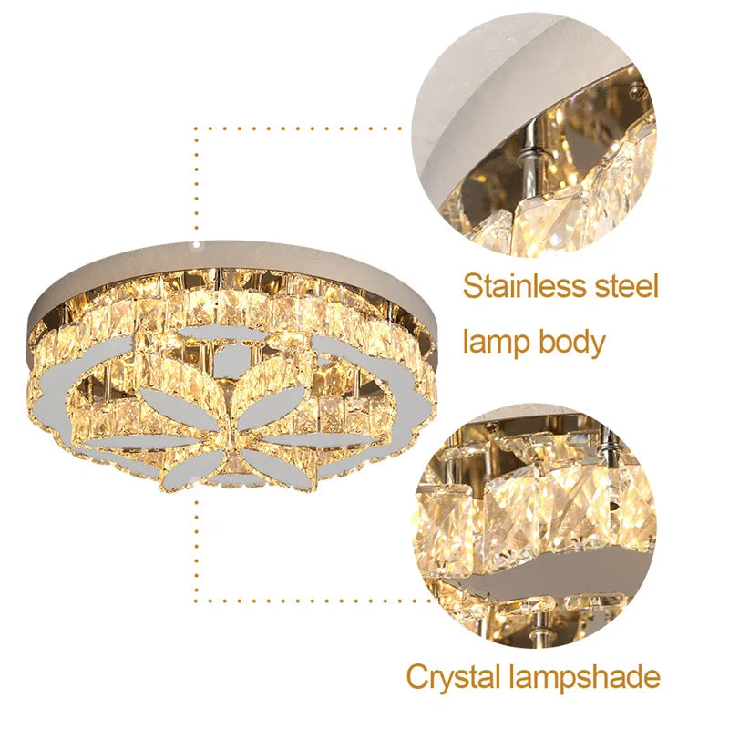 Your Charmed Home Store Deckrico Led Crystal Chandelier