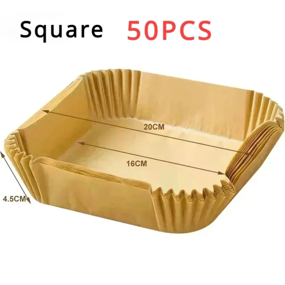 Air Fryer Paper Disposable Square Round Pastry Molds Nonstick Pads