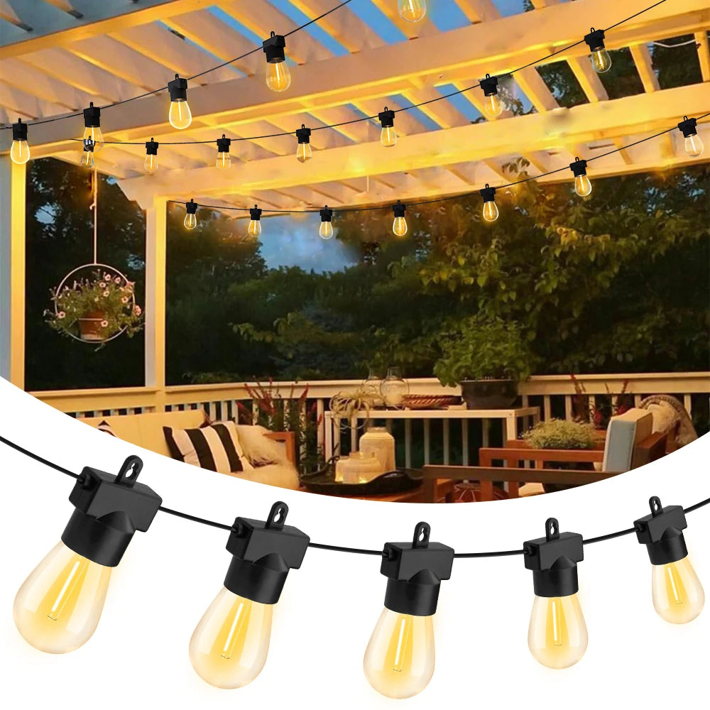 Arbrac 15M LED String Lights Festoon Shatterproof Outdoor