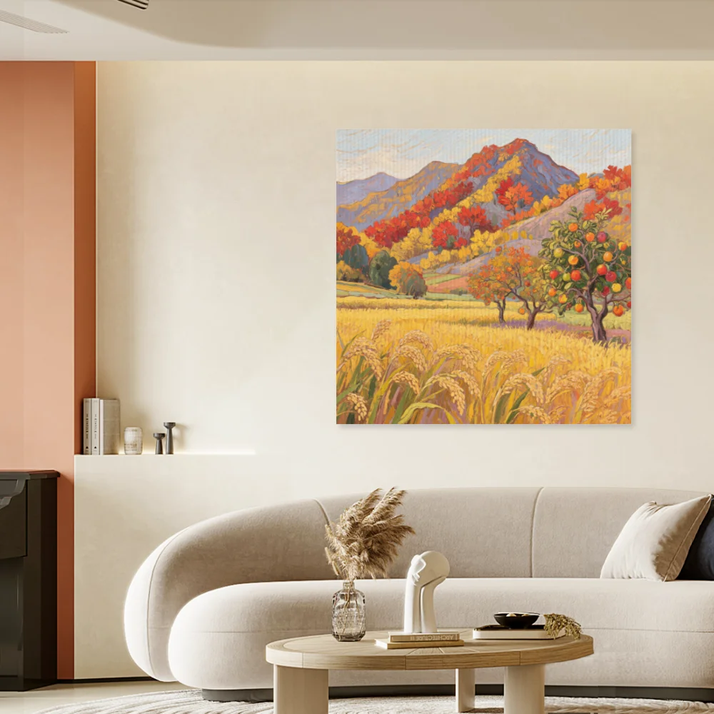Four Seasons Canvas Oil Painting Wall Art Modern Landscape