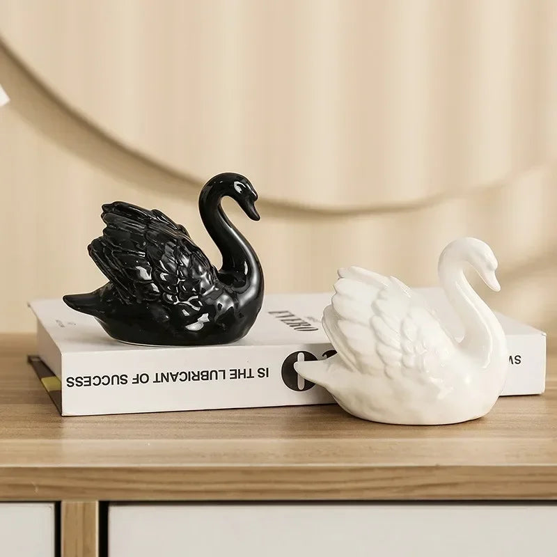 Your Charmed Home Store Lovers Swan Ceramic Trinket Kawaii