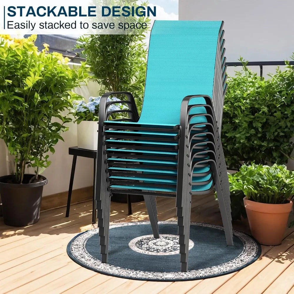 Patio Dining Chairs Stackable All Weather Teslin Chair