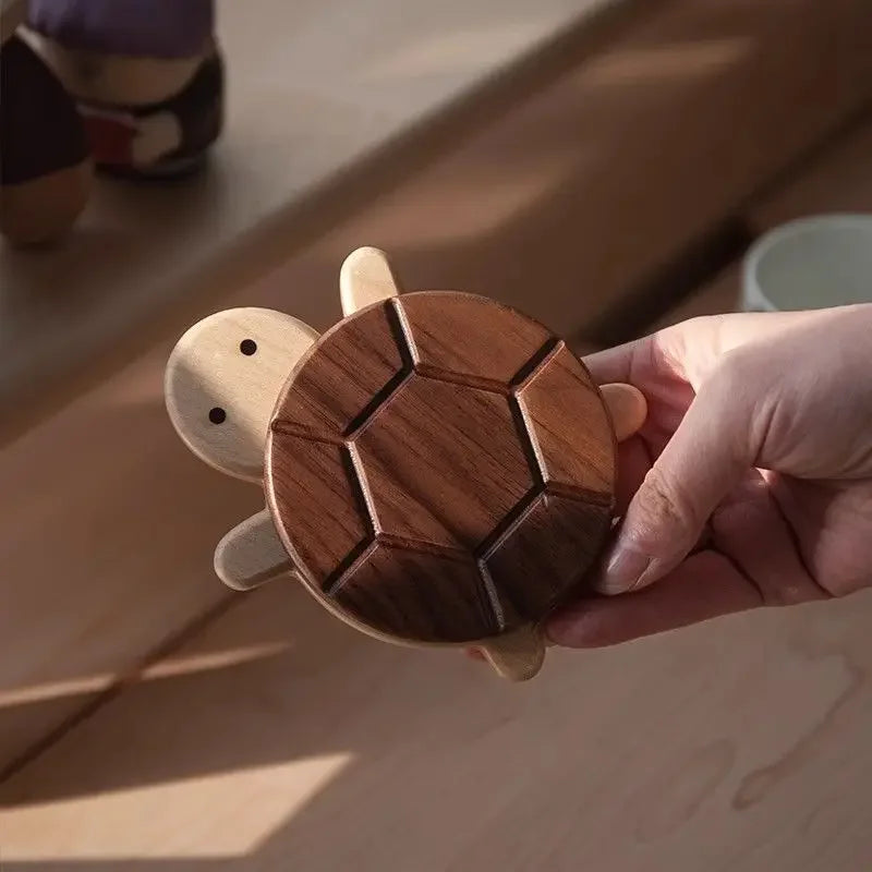 Wooden Turtle Insulation Mat Coaster For Kettle And Tea Cups