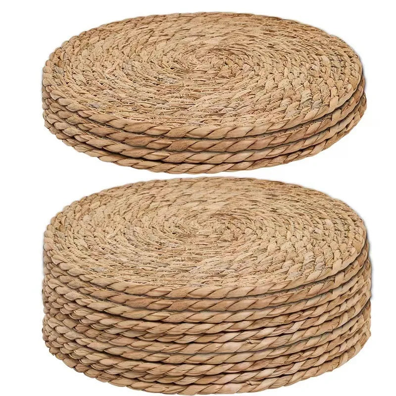 Handwoven Rattan Placemats Round Pot Mats For Dining Decor