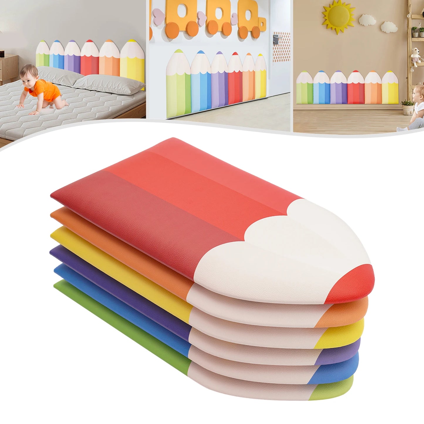 6 Pack Pencil Wall Padding for Kids Anti Collision
