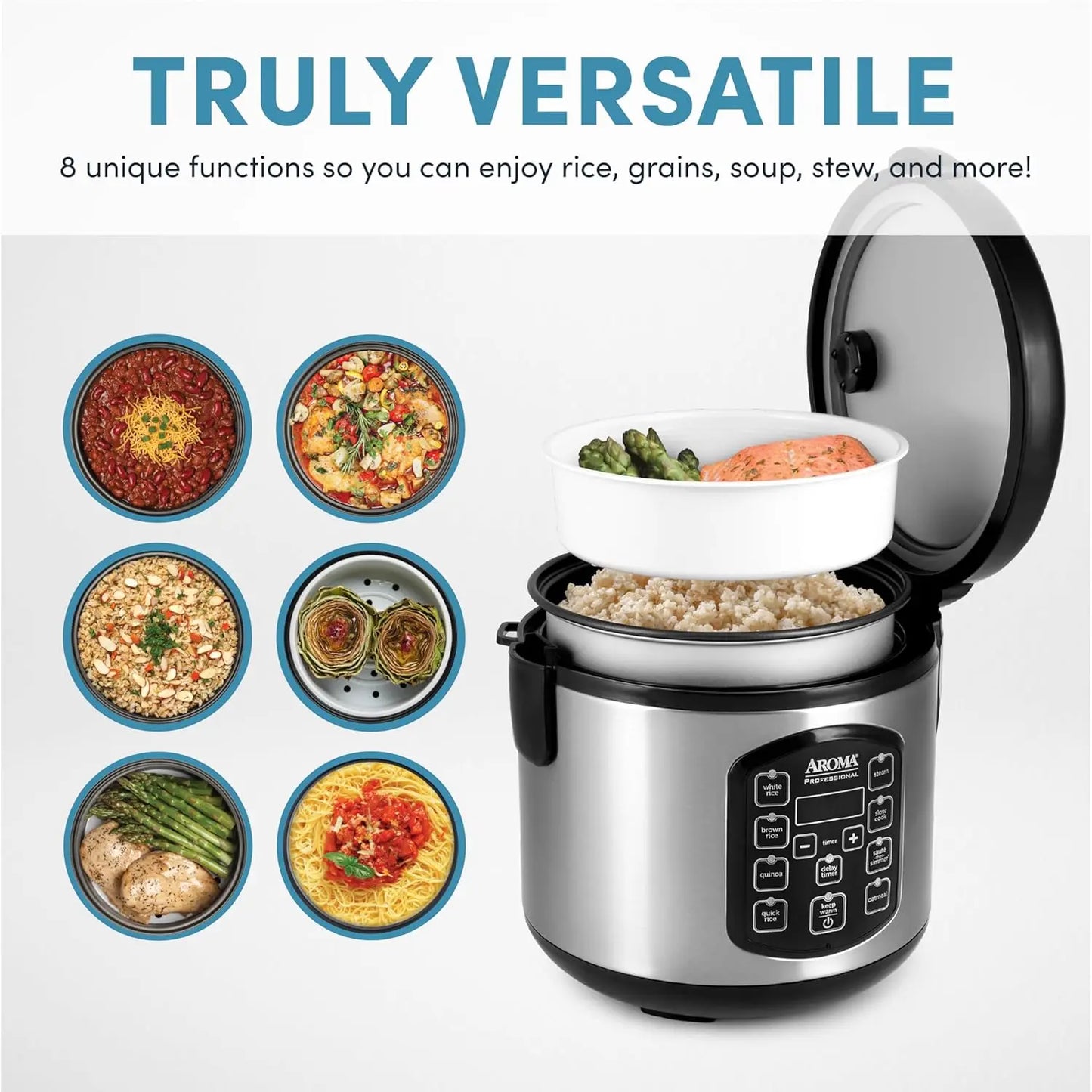 Digital Rice Cooker And Multicooker And Steamer And Oatmeal Cook