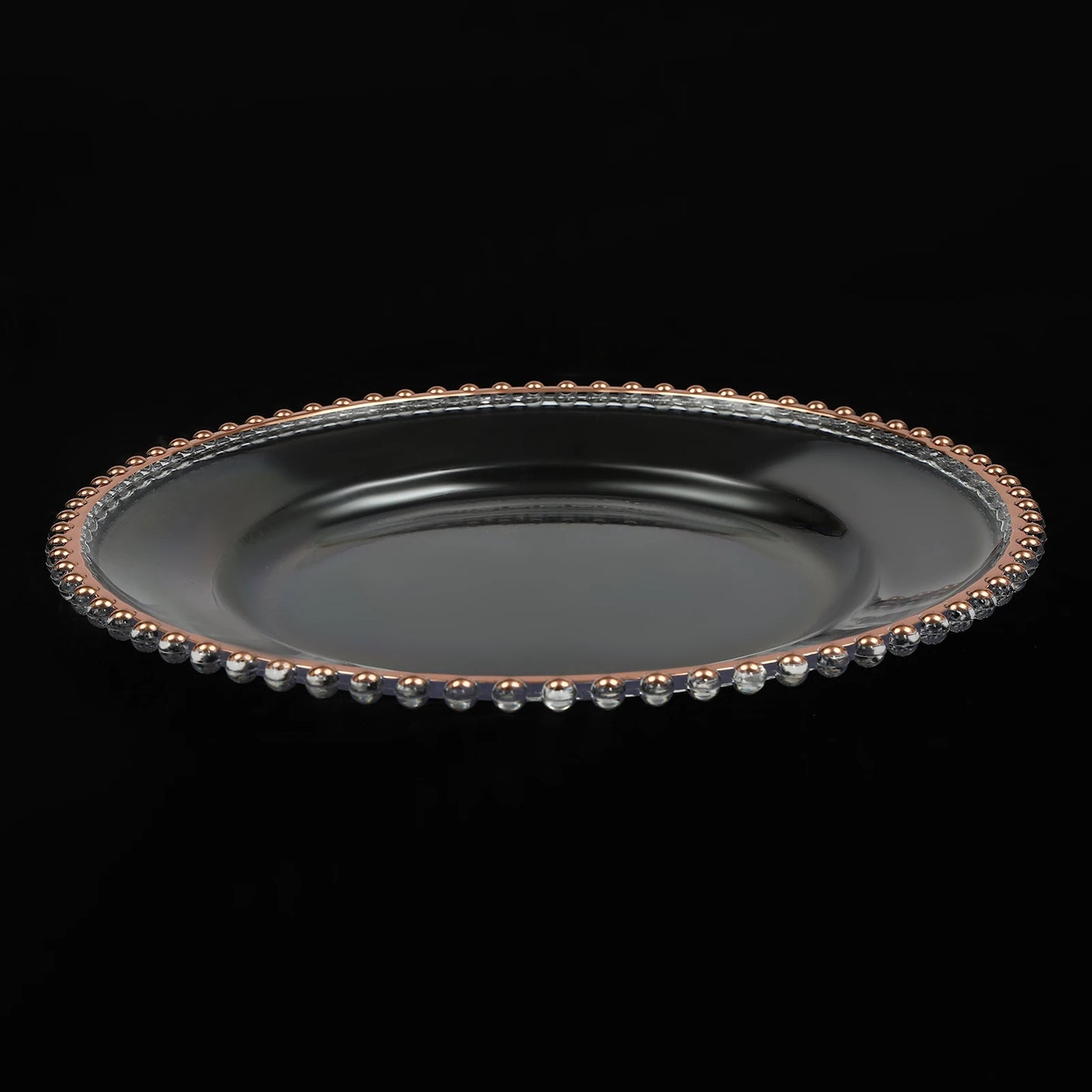 Hignconcerned Beaded Round Charger Plates for Weddings