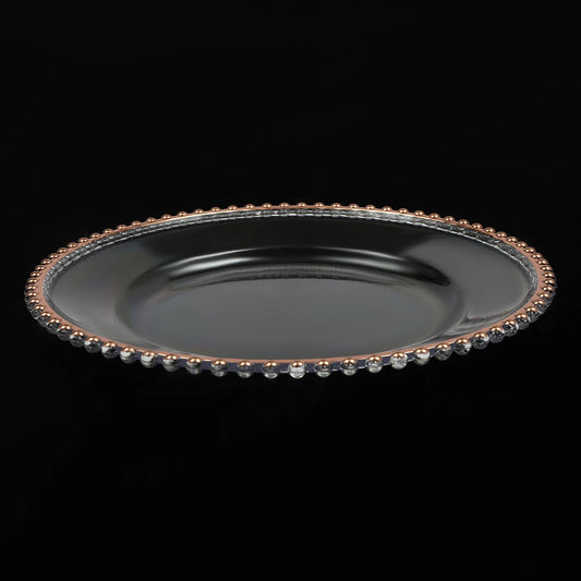 Hignconcerned Beaded Round Charger Plates for Weddings