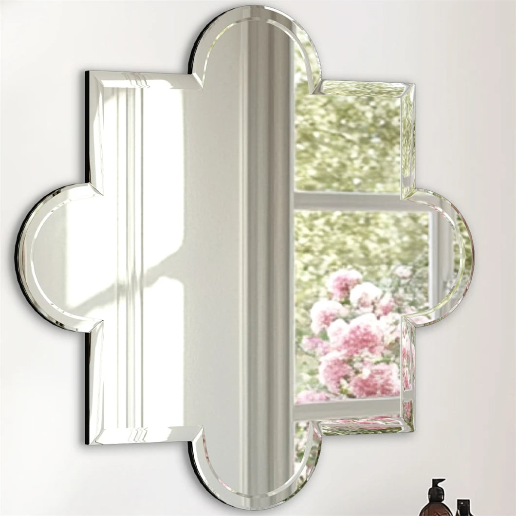 BORWARTH Frameless Wall Mirror Beveled Edge for Vanity