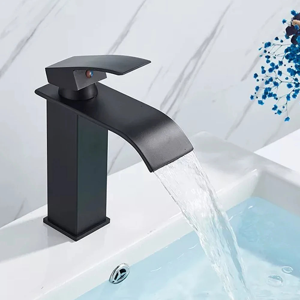 MYQualife Waterfall Bathroom Faucet Vessel Sink Mixer Tap