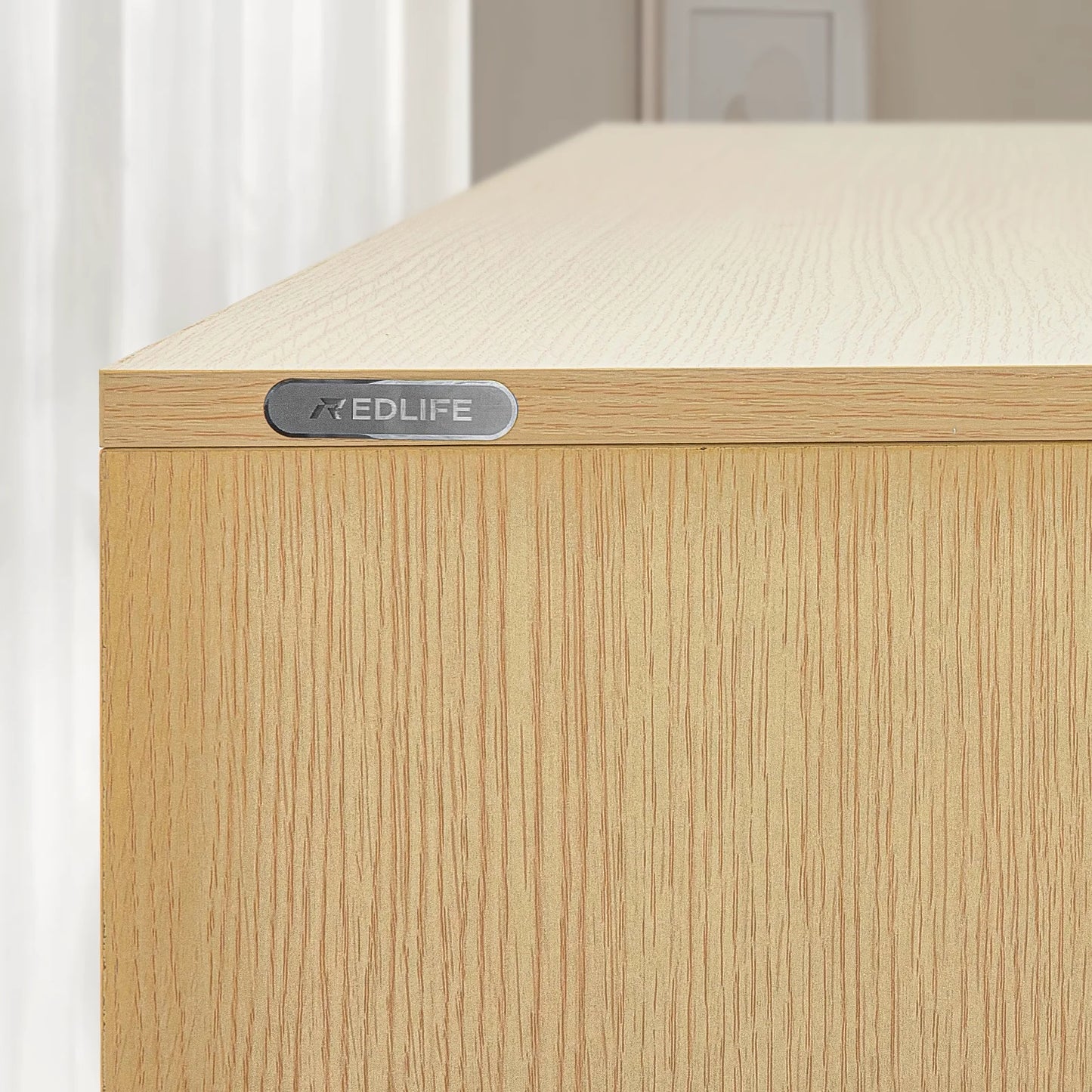 Redlife Rattan Dresser With 6 Drawers And Golden Handles