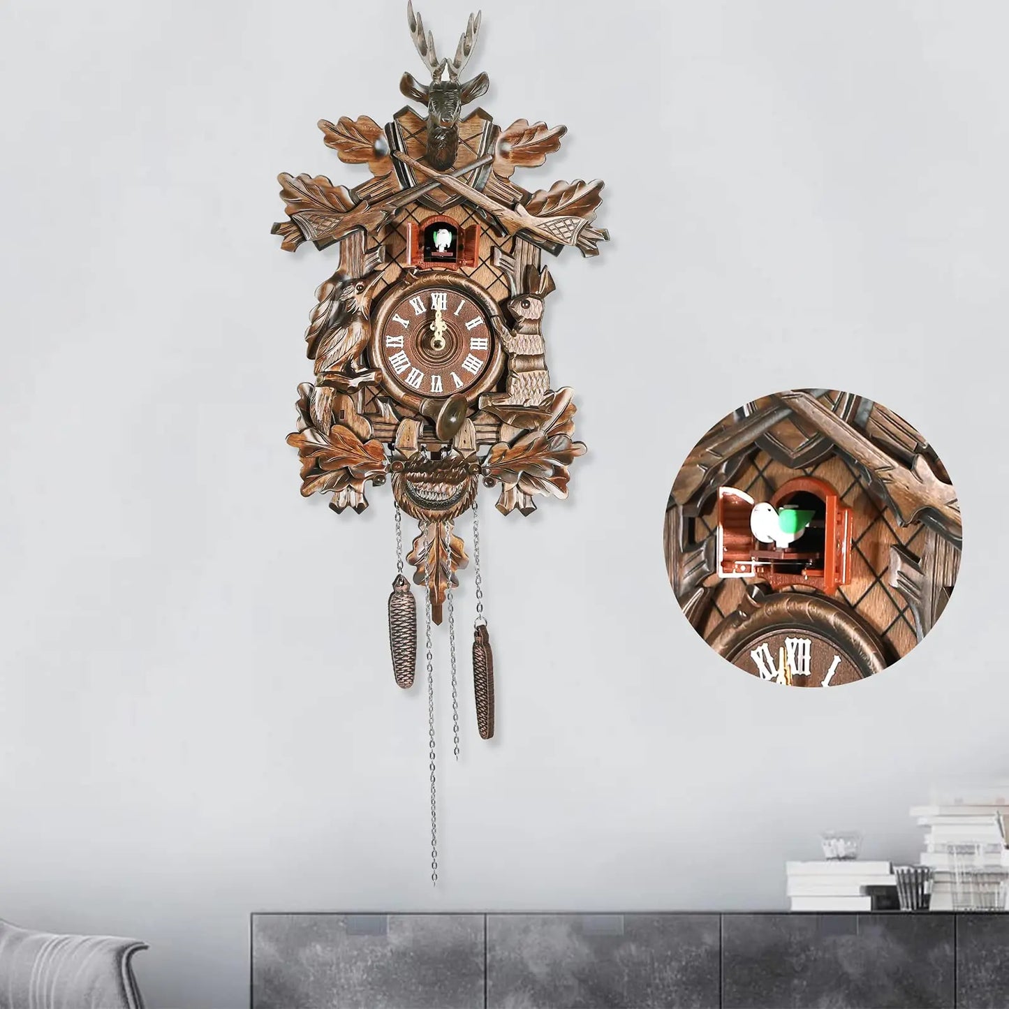 Black Forest Cuckoo Clock Traditional European Wall Clock