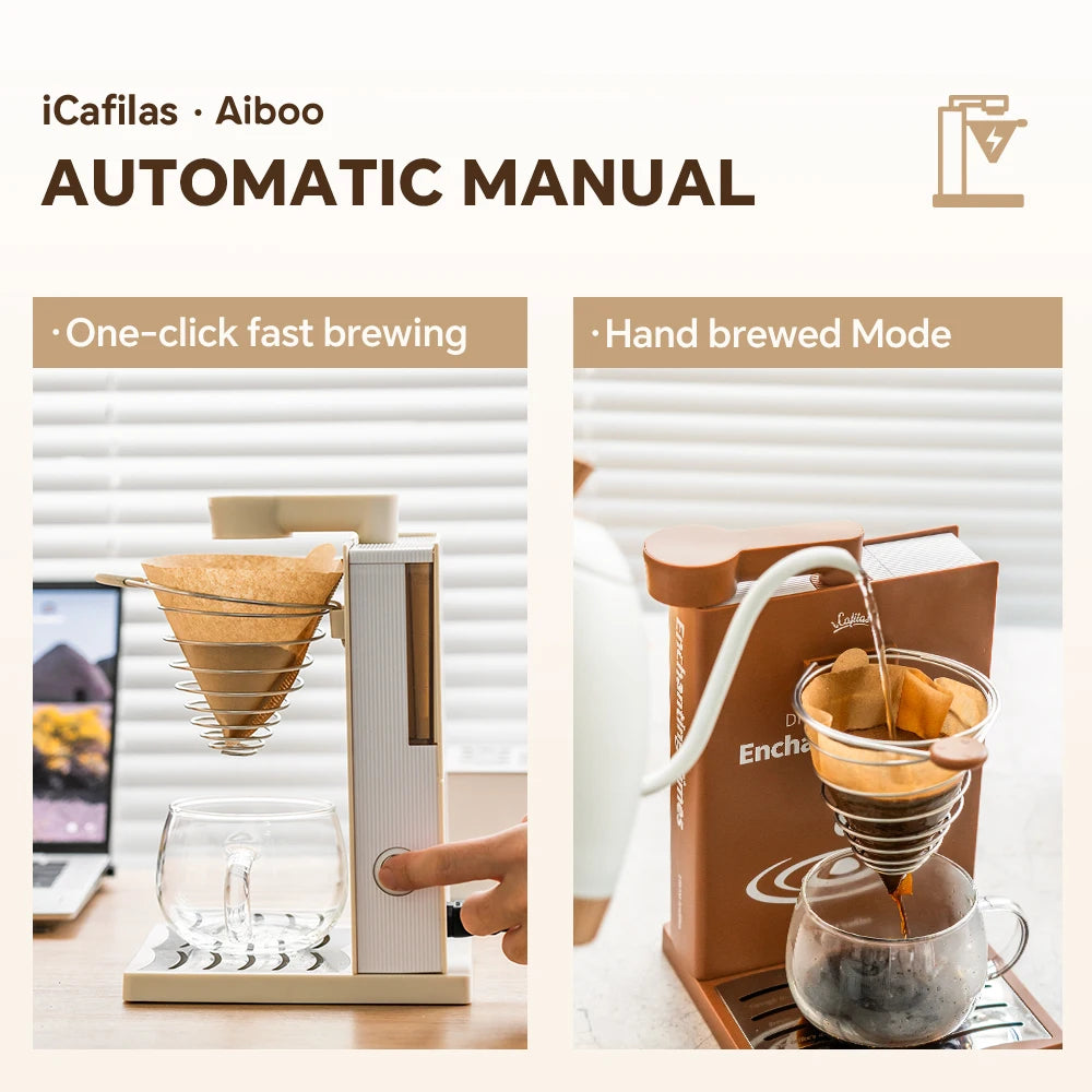 Capadeli Automatic Electric Pour Over Coffee Maker With Filter