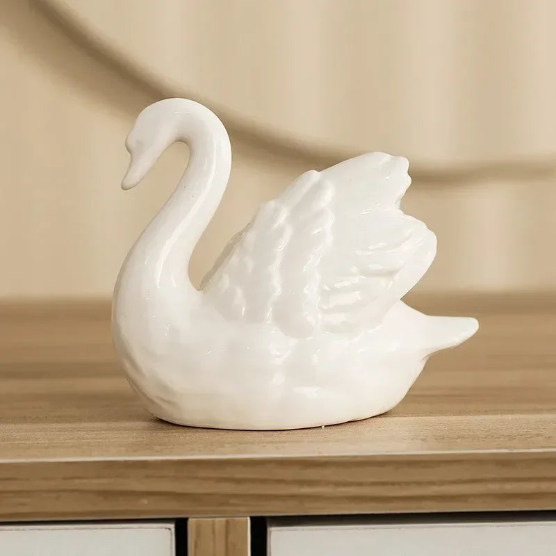 Your Charmed Home Store Lovers Swan Ceramic Trinket Kawaii