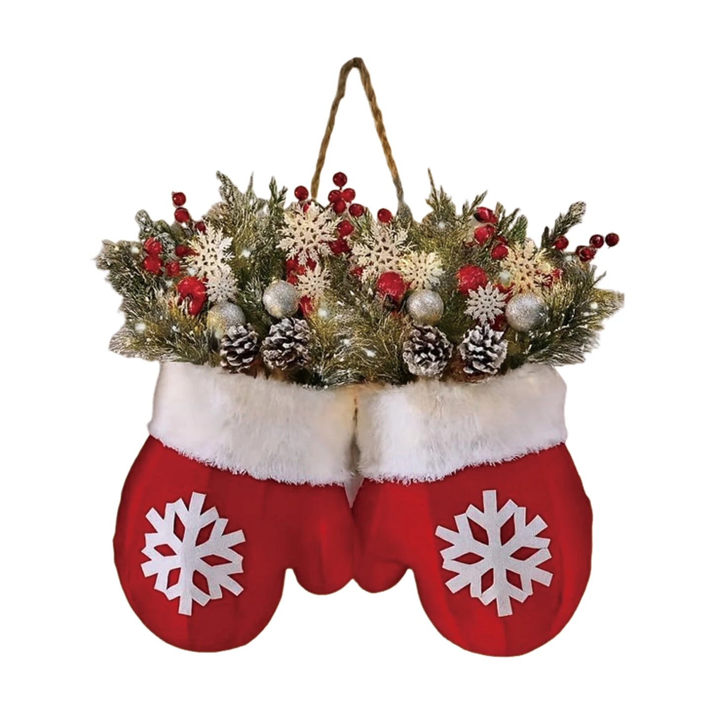 Guangdong Christmas Glove Shaped Floral Wreath Indoor Doors Deluxe Ornamentations