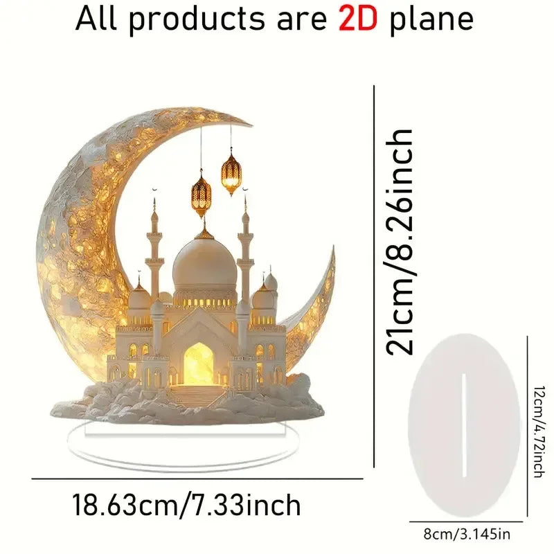 Hign-concerned Ramadan Acrylic Moon Ornaments Eid Mubarak