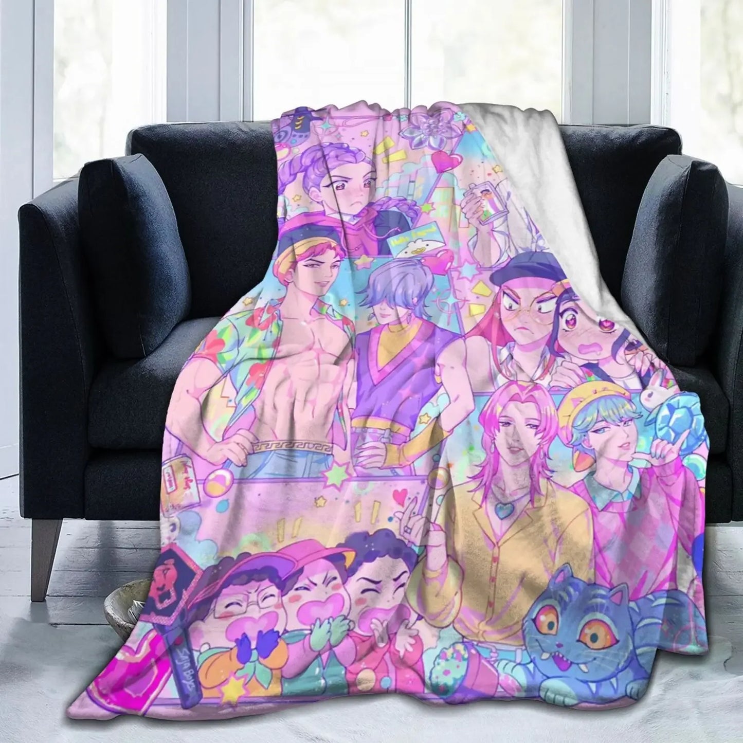 Guangdong Demon Hunters K Pop Cozy Flannel Blanket
