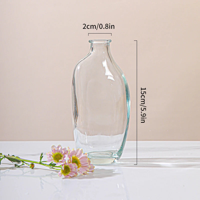 Function Retro Glass Flower Vase Hydroponic Bottle Decor