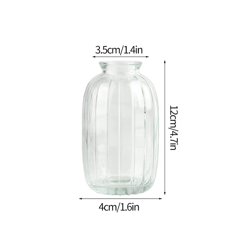 Function Retro Glass Flower Vase Hydroponic Bottle Decor