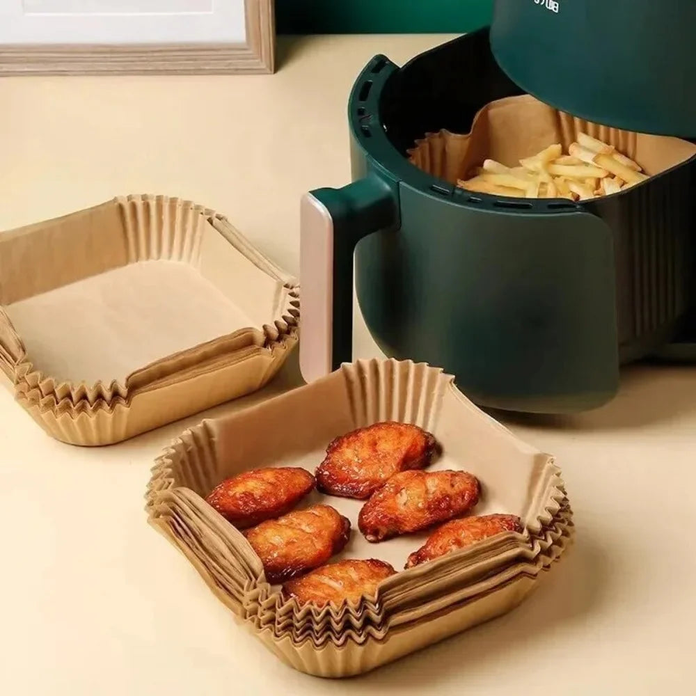 Air Fryer Paper Disposable Square Round Pastry Molds Nonstick Pads