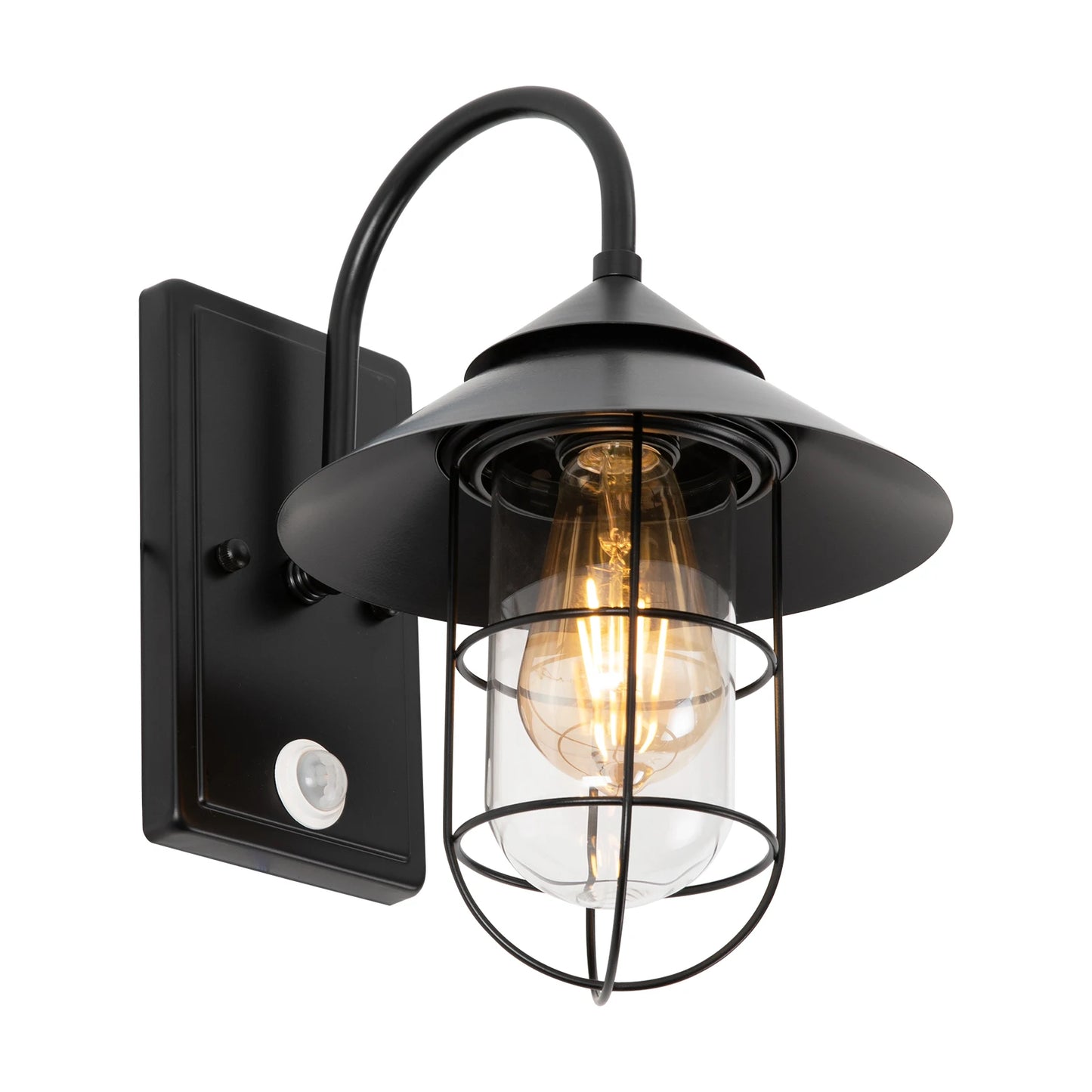 Bymaocar Retro Wall Lamp Human Body Induction Sconce E26 Socket