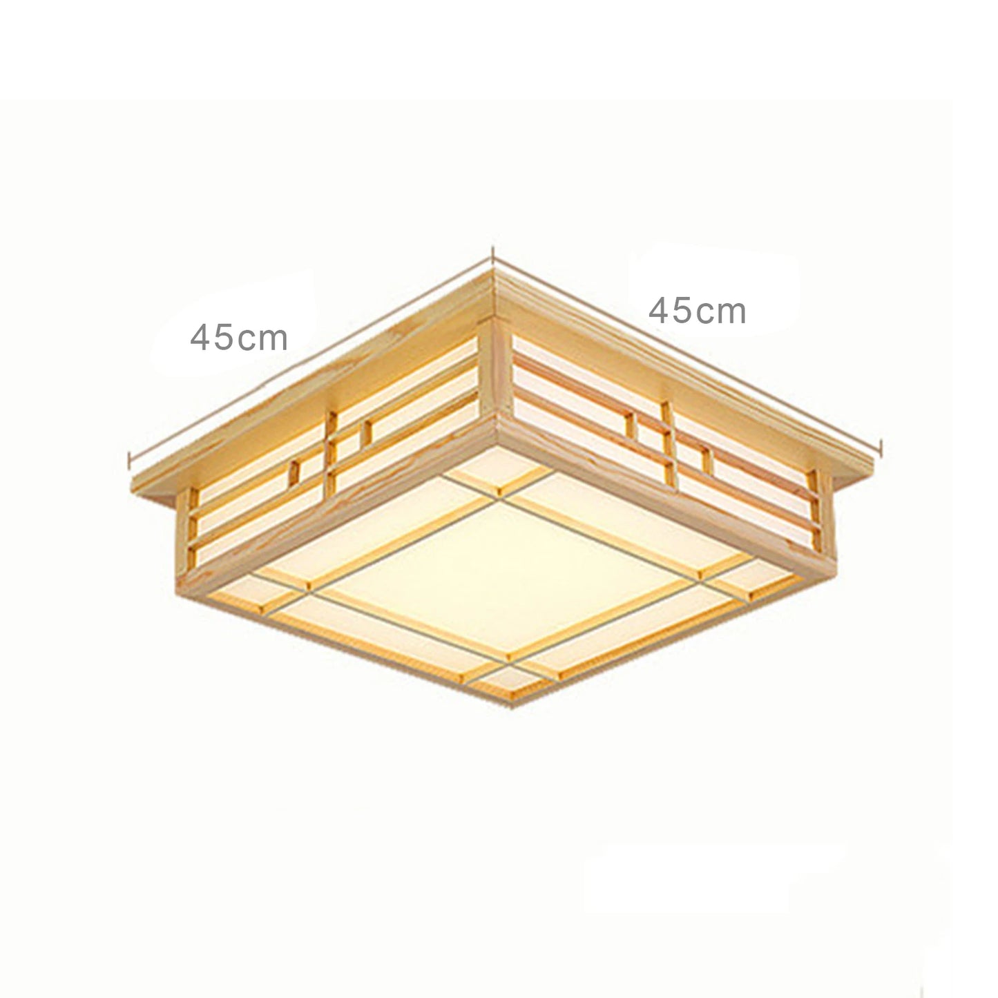Japan Style Solid Wood Ceiling Lamp With Remote Control LED