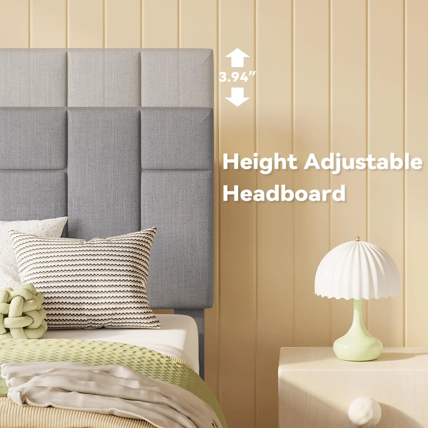 LIKIMIO Upholstered Bed Frame With Underbed Drawers