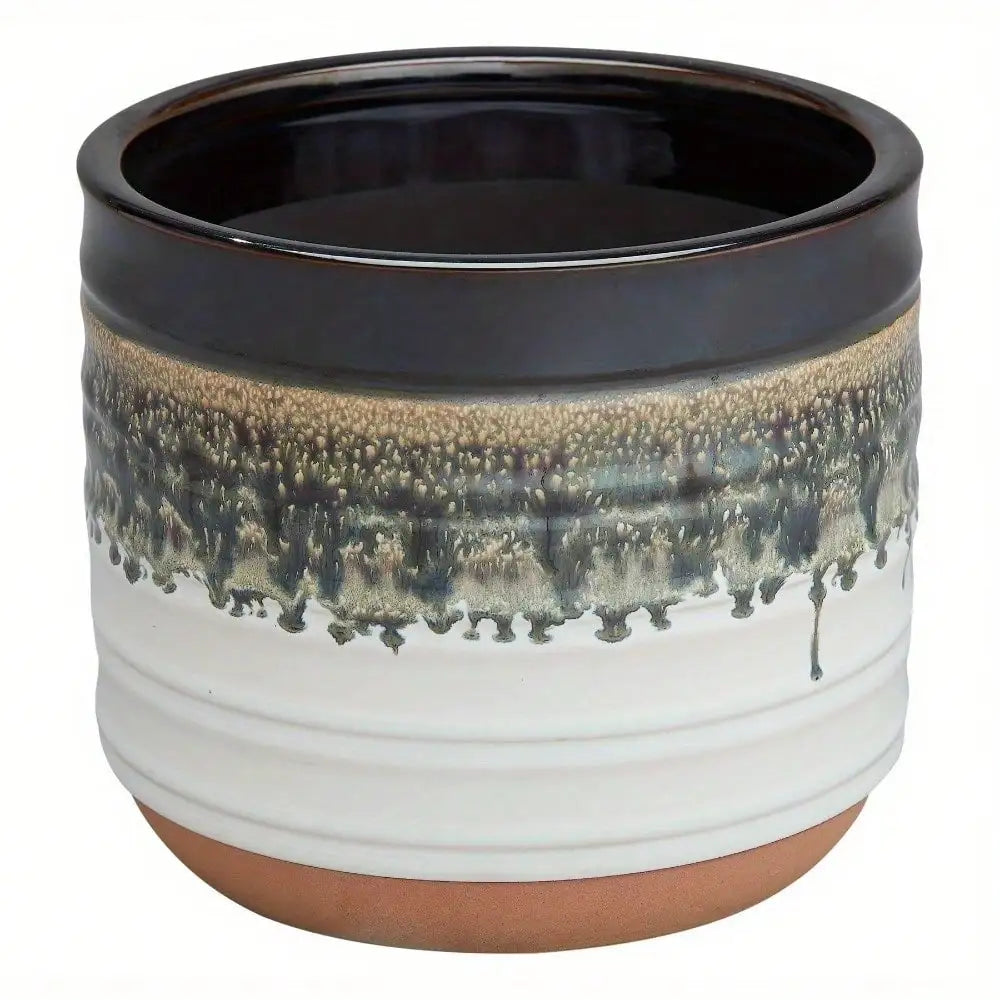 Hign-concerned Ceramic Round Planter With Neutral Finish