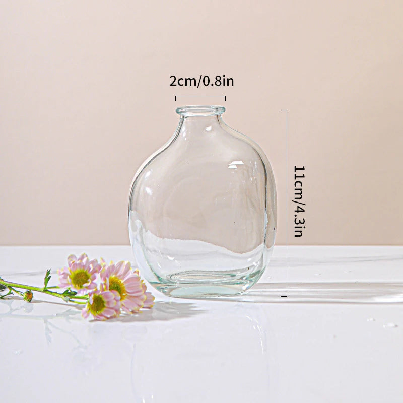 Function Retro Glass Flower Vase Hydroponic Bottle Decor