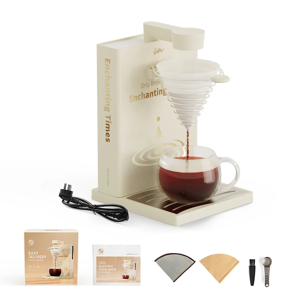 Capadeli Automatic Electric Pour Over Coffee Maker With Filter